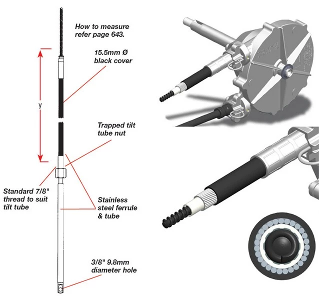 SeaStar Xtreme Steering Cable 12ft / 3.66m 3 SeaStar Xtreme Steering Cable 12ft / 3.66m