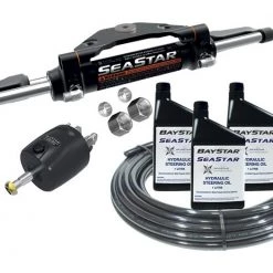 SeaStar Front Mount Hydraulic Outboard Steering Kit - Semi Rigid Hose Single Engine Suits 130-265HP