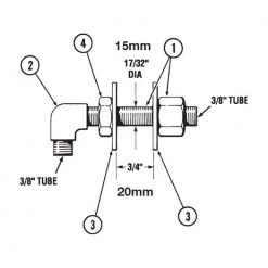 SeaStar Bulkhead Fitting Kit