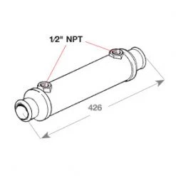 SeaStar Oil Cooler 50mm I.D. Water Line