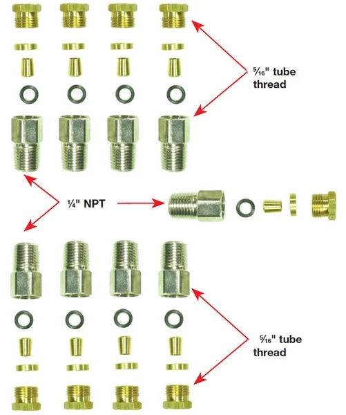 SeaStar Reservalve Twin Engine Fitting Kit 3 SeaStar Reservalve Twin Engine Fitting Kit